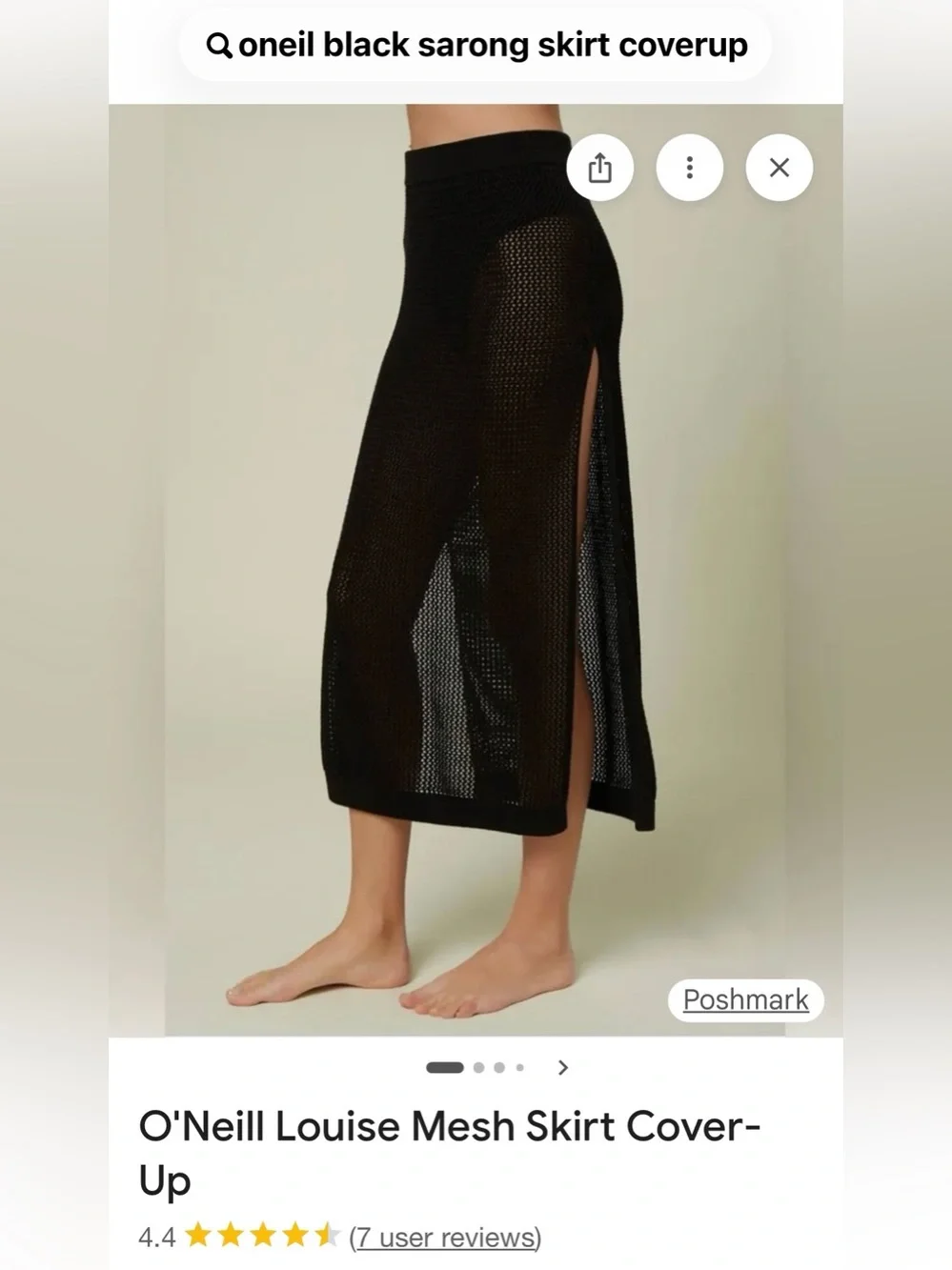 O’Neil nwot black knit sarong skirt coverup